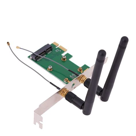 Mini PCI e to PCI Express Wireless Adapter Converter 2.4GHz Wireless Network Card with 2 ...