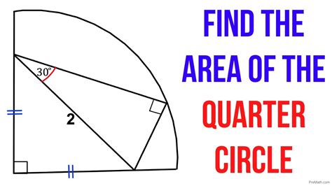 Find the Area of the Quarter Circle | Step-by-Step Tutorial - YouTube