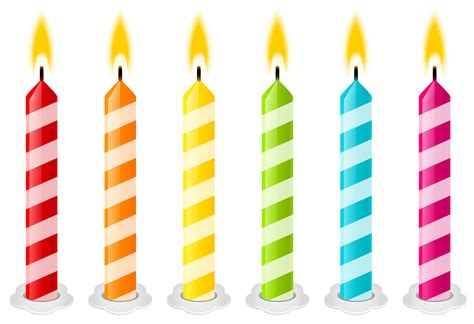 Birthday cake Candle Clip art - Birthday Candles PNG Vector Clipart Image png download - 6186* ...