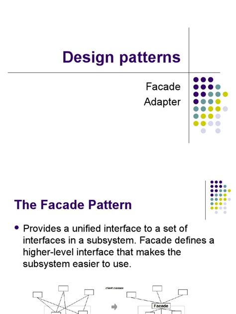 Design patterns - the facade and adapter pattern | Class (Computer Programming) | Application ...