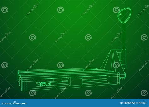 Hand Pallet Jack Lift. Manual Forklift. Stock Vector - Illustration of pack, delivering: 189084725