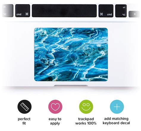 Trackpad Decal Touchpad Sticker with blue water sea for Apple