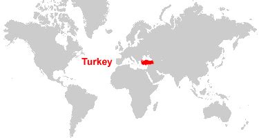 World Map Showing Turkey - Alvina Margalit