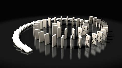 3D Domino falling Animation - YouTube