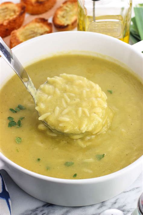 Healthy Potato Leek Soup with Orzo