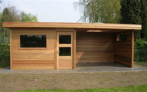 Modern houten tuinhuis - De Tuinkabouter