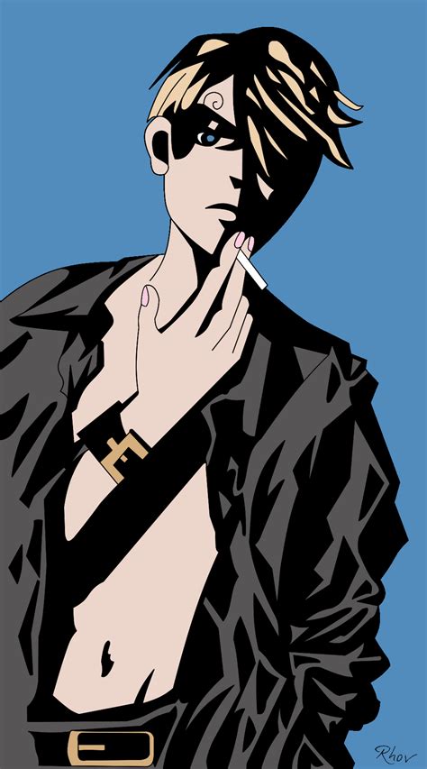 Sanji Smoking - colored by Rhov on DeviantArt