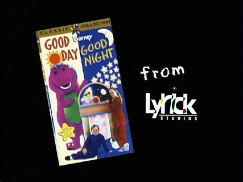 Opening and Closing to Barney: Barney's Good Day, Good Night (1997 Lyrick Studios VHS) | Custom ...