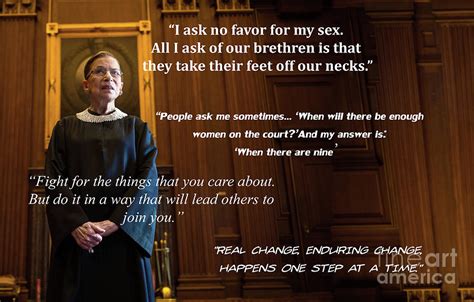 Ruth Bader Ginsburg - Quotes Photograph by Doc Braham