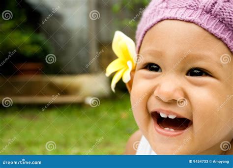 Cute baby laughing stock image. Image of asian, laughing - 9454733