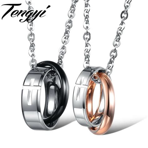 New 2015 stainless steel Double Necklaces & Pendants cheap jewelry high ...