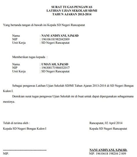 Contoh Surat Telegram Contoh Surat Tugas Pengawas Ujian - IMAGESEE