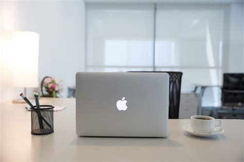 Laptop on Office Desk Royalty-Free Stock Photo