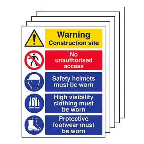 5-Pack High Visibility | Safety Signs 4 Less