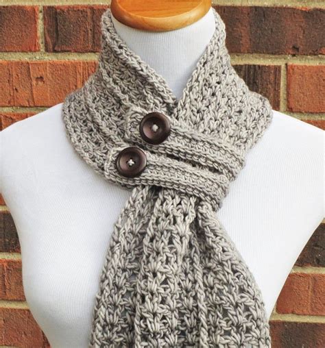 CROCHET SCARF PATTERN Crochet Cowl Button Scarf Neckwarmer Pattern Instant Download English Only ...