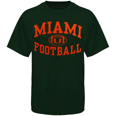 Miami Hurricanes Reversal Football T-Shirt - Green