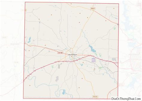 Map of Parker County, Texas - Thong Thai Real