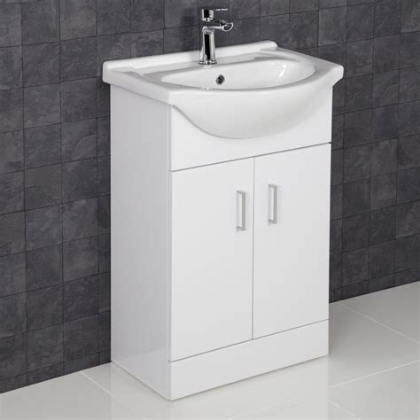 Buy ESSENTIALS 550mm Bathroom Vanity Unit & Basin Sink Floorstanding ...