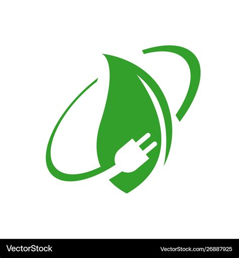 World electricity renewable green energy logo Vector Image