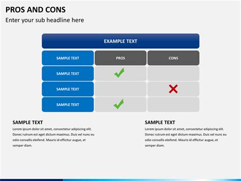 Pros and Cons PowerPoint Template | SketchBubble