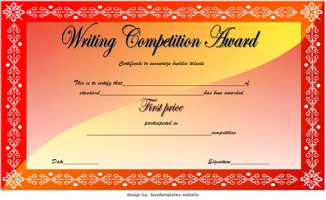 Contest Winner Certificate Template 30 Unexplored Designs for Free Fishing Certificates Top 7 Te ...