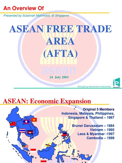 AFTA Overview 1 | Asean Free Trade Area | Association Of Southeast Asian Nations