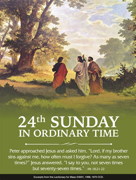 24th Sunday in Ordinary Time, Year A – Homily – The Renewal of Faith Blog