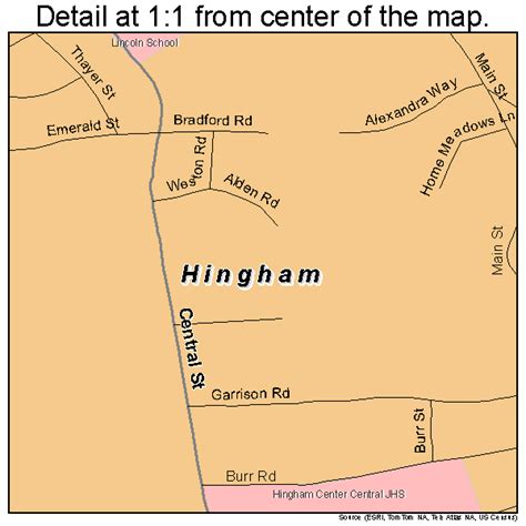 Hingham Massachusetts Street Map 2530175