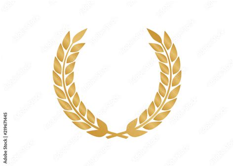 Vector gold laurel. Laurel wreath award and golden ribbon. Stock Vector | Adobe Stock