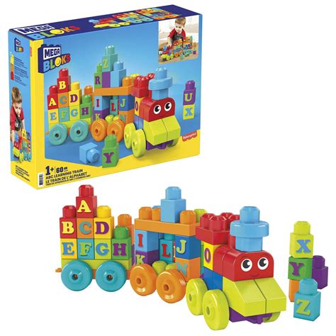 Buy MegaBLOKS Fisher-Price ABC Blocks Building Toy, ABC Learning Train ...