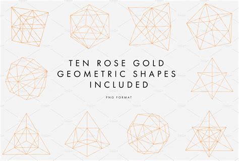 Rose Gold Geometric Pattern ~ Graphic Objects ~ Creative Market