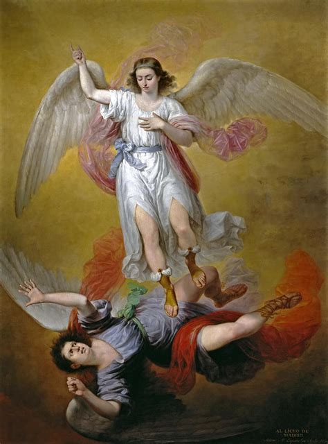 The Fall of Lucifer Painting by Antonio Maria Esquivel | Pixels