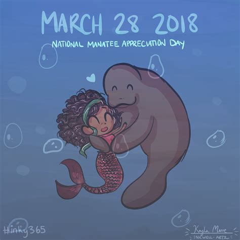 Happy National Manatee Appreciation Day! | Drawing challenge, Daily drawing, Manatee