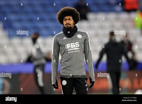 Hamza Choudhury #20 of Leicester City during the warm up for the game ...