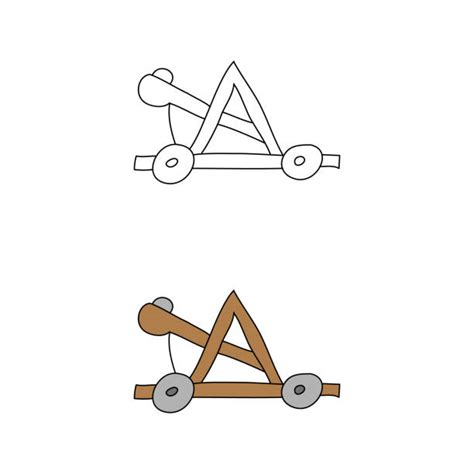 Cartoon Of The Medieval Catapults Illustrations, Royalty-Free Vector Graphics & Clip Art - iStock