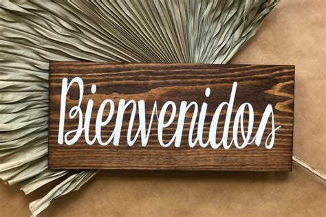 Bienvenidos Wood Sign Hand Made In Home Decor Wood Signs | Etsy