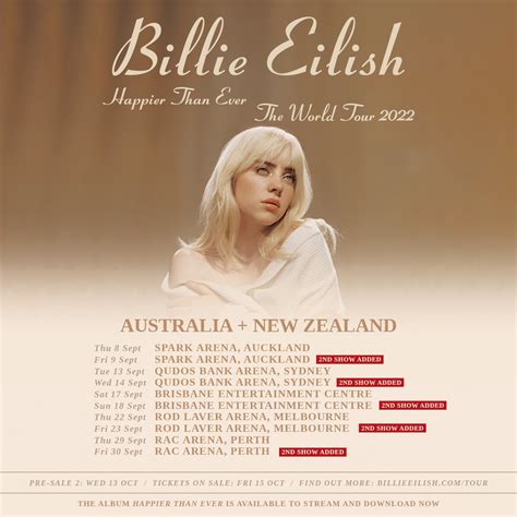 Billie Eilish Concert Tickets Melbourne 2022 - Concert in 2022