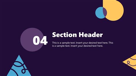 Fourth Section Header Slide with Dark Background - SlideModel