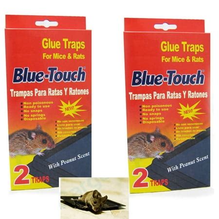 4 Mouse Traps Sticky Glue RAT Mice Traps Disposable Glue Boards Baited Trays - Walmart.com