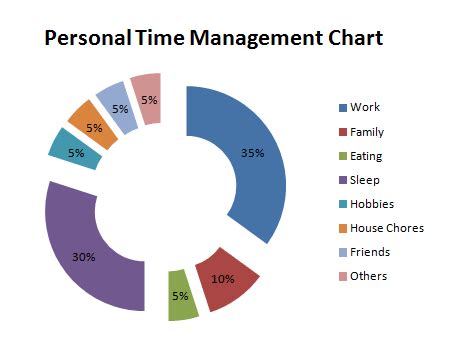 time management pie chart Time chart pie management template visit