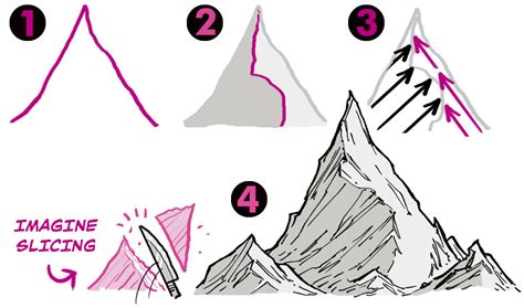 How To Draw Mountains | Art Rocket