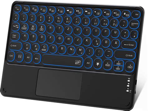 Buy Bluetooth Keyboard with Touchpad Rechargeable Portable Wireless ...