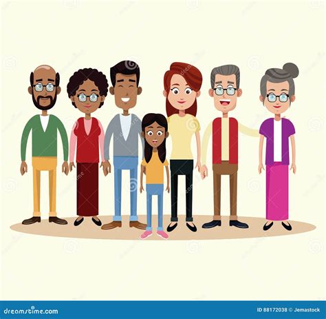 Multicultural Family Mixed Race Family Clipart - harcines