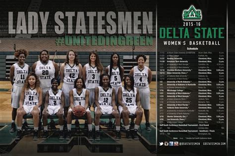 Delta State Women's Basketball schedule poster | Basketball schedule ...