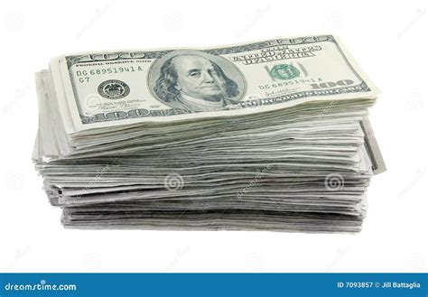 Stack of 100 Dollar Bills stock image. Image of rich, loan - 7093857