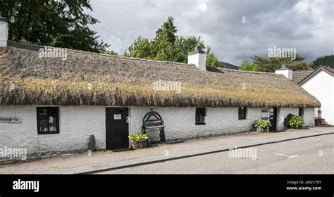 Glencoe & North Lorn Folk Museum in restored longhouse with thatched ...