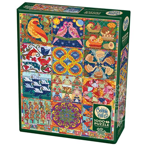 Cobble Hill Twelve Days of Christmas Quilt Puzzle 1000pcs - Puzzles Canada