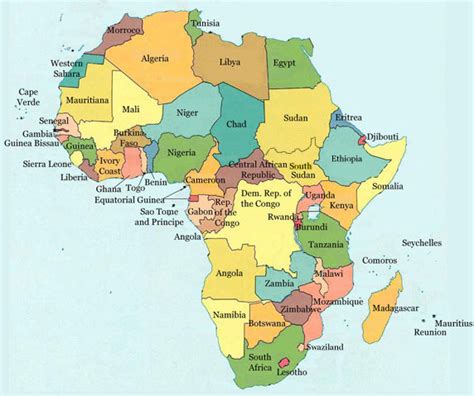 Political Map Of Africa With Capitals