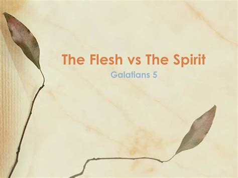 The Flesh vs The Spirit - part 1 • Calvary Chapel At The Cross