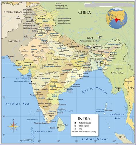 Political Map of India | Indian Political Map | WhatsAnswer | India map, Political map ...